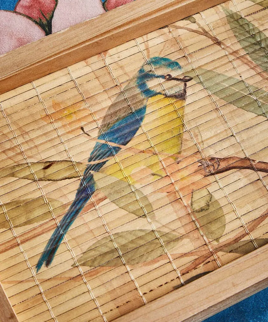 Blissful British Birds Bamboo Tray