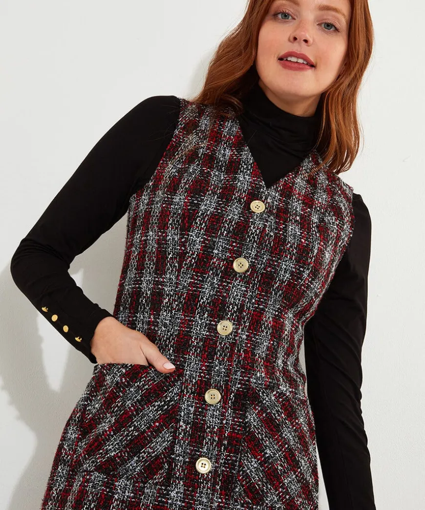 Check Pinafore Dress