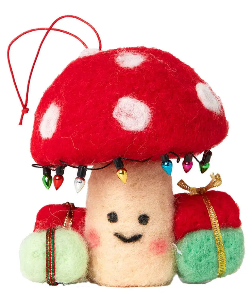 Festive Fungi Hanging Christmas Decoration