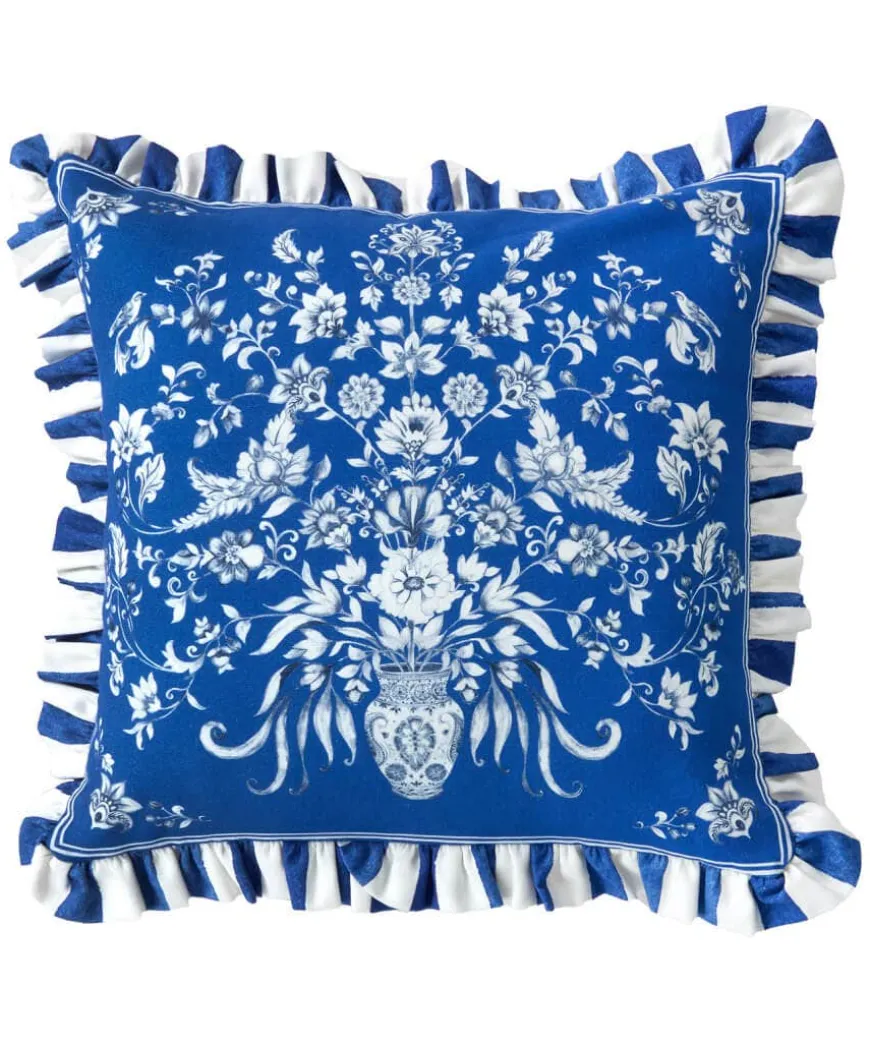 Floral Vivid Vase Reversible Cushion
