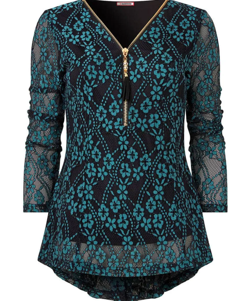 Georgie Lace Zip Top