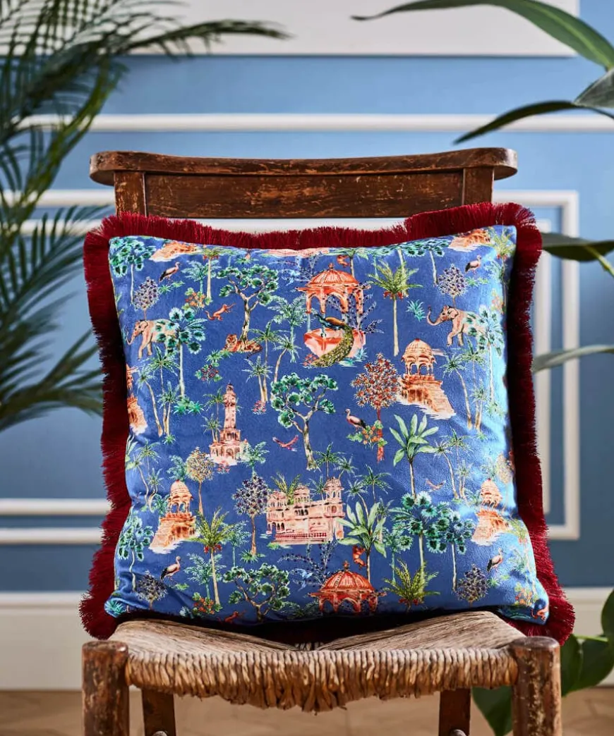 Luxe Leopard Floral Reversible Cushion