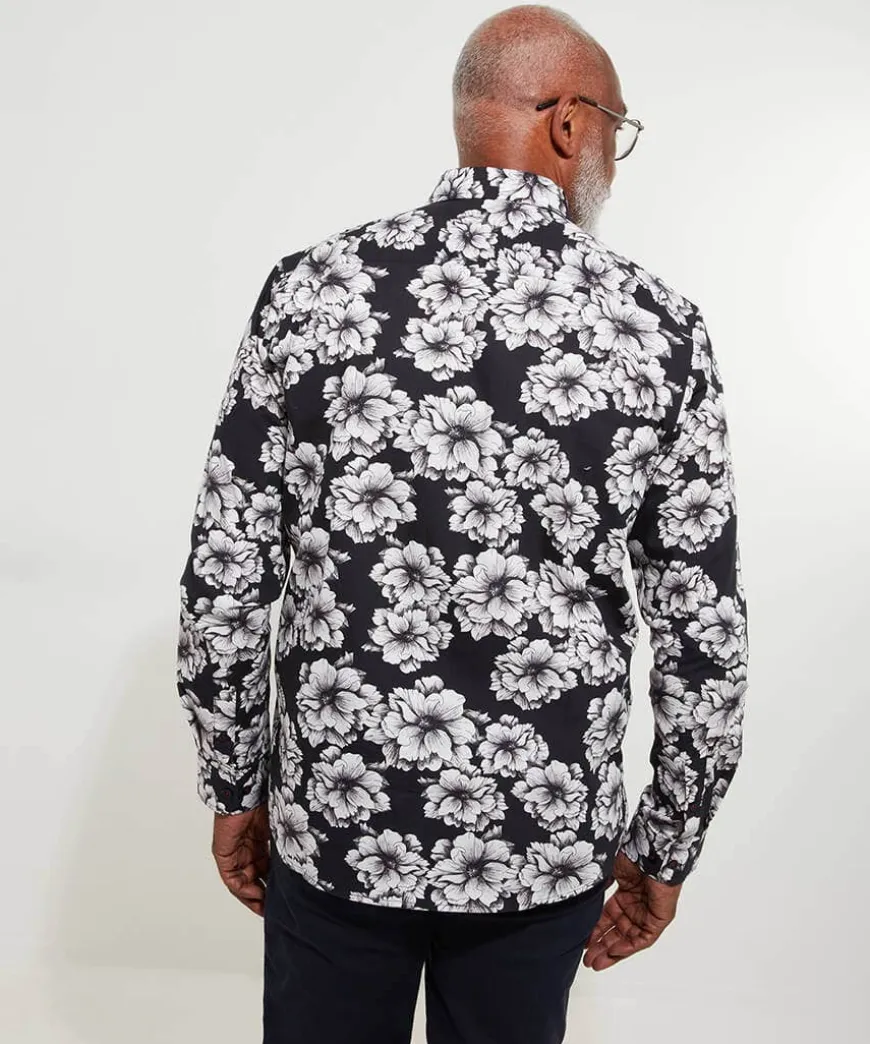 Monochrome Floral Shirt