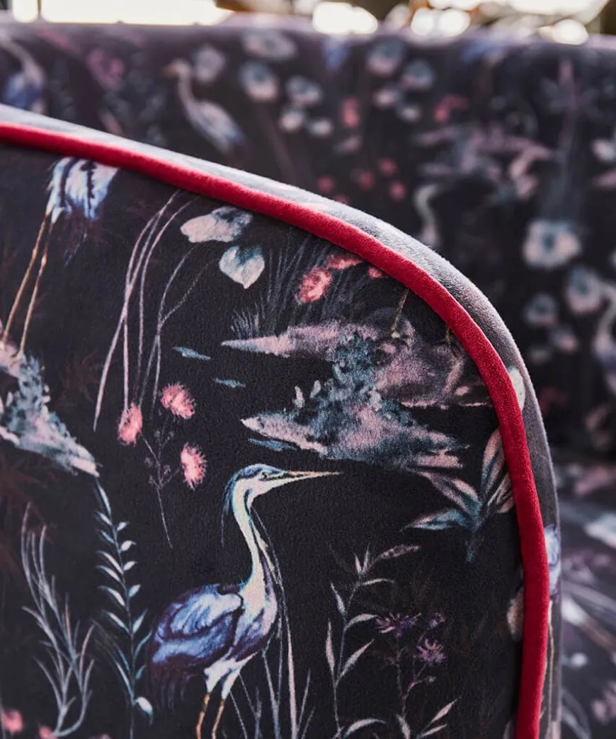 Nouveau Herons Velvet Chair