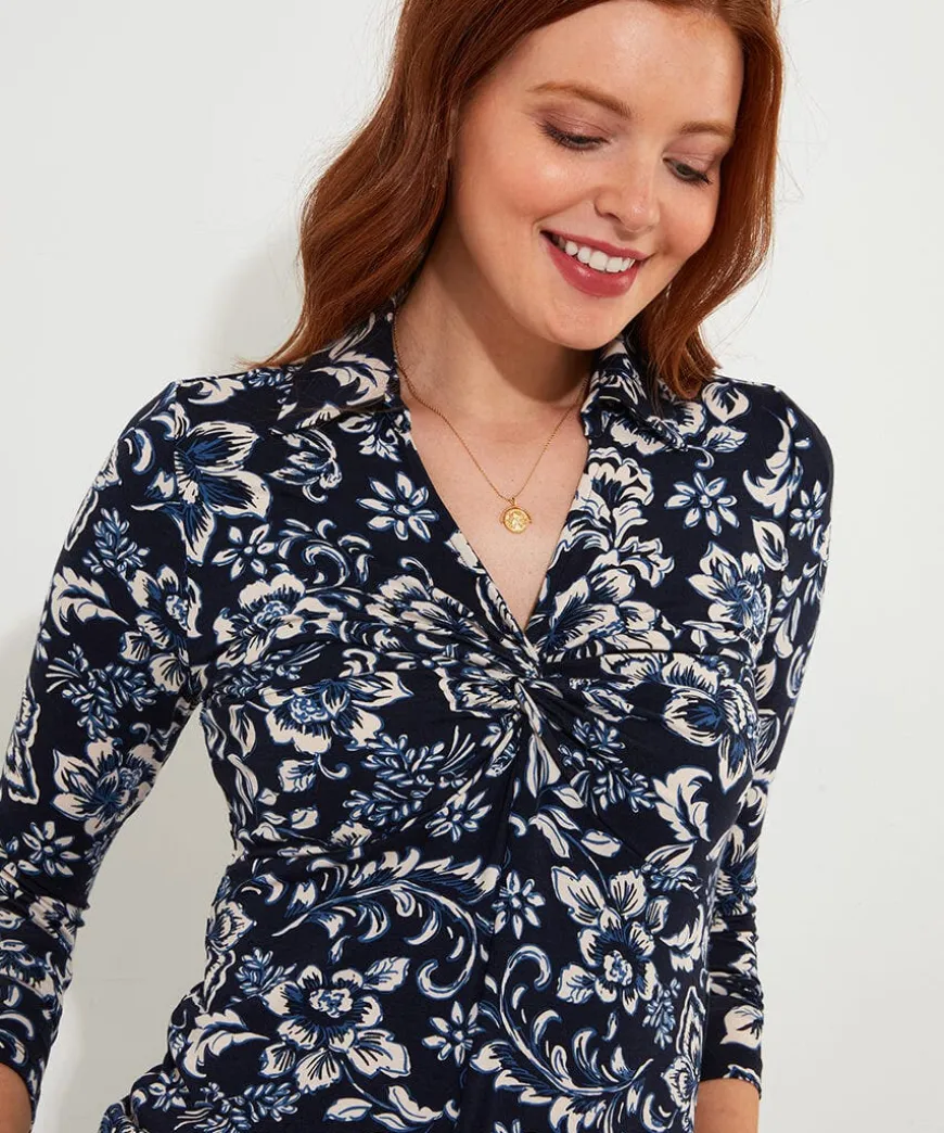 Patsy Jersey Twist Front Top