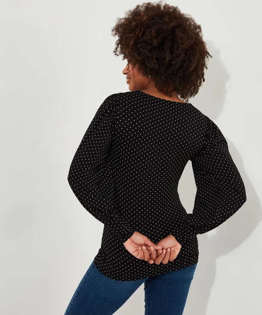 Perfectly Polka Dot Jersey Top
