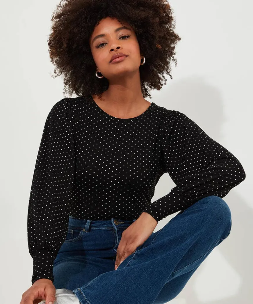 Perfectly Polka Dot Jersey Top