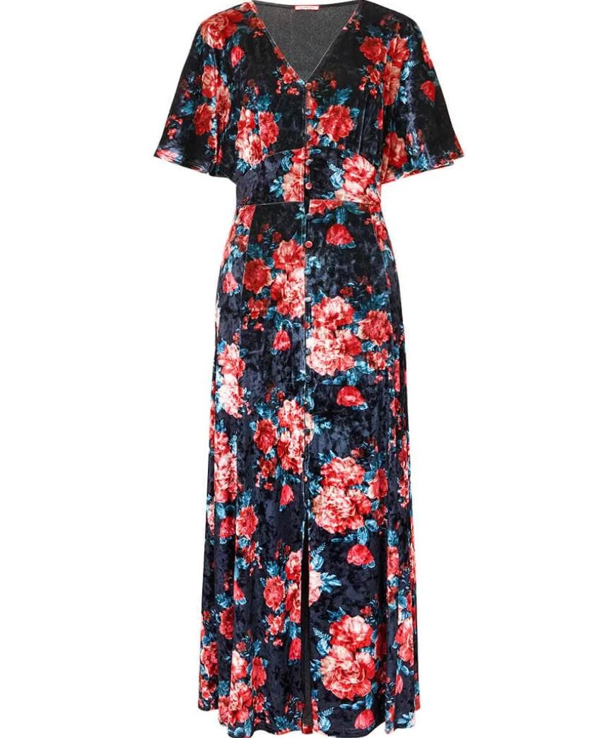 Radiant Rose Velour Dress