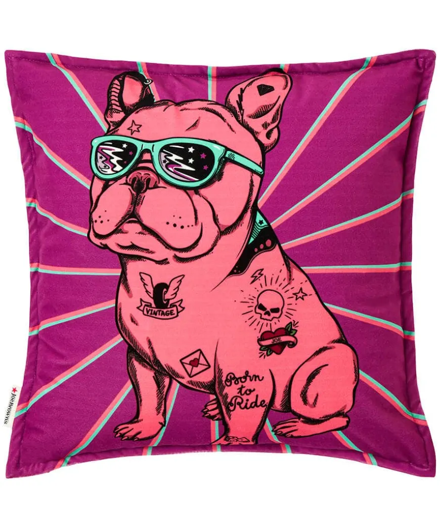 Rogue Rebel Bulldog Reversible Cushion