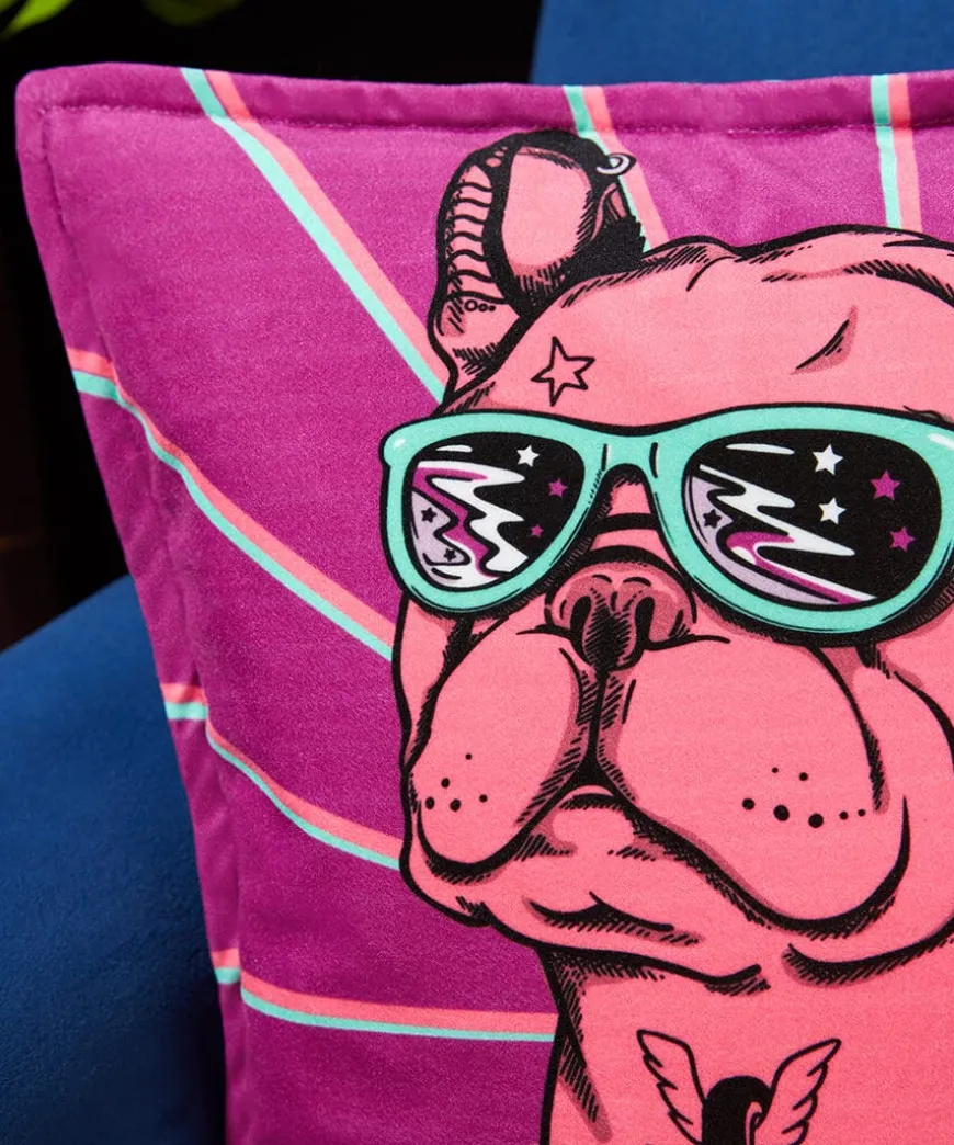 Rogue Rebel Bulldog Reversible Cushion
