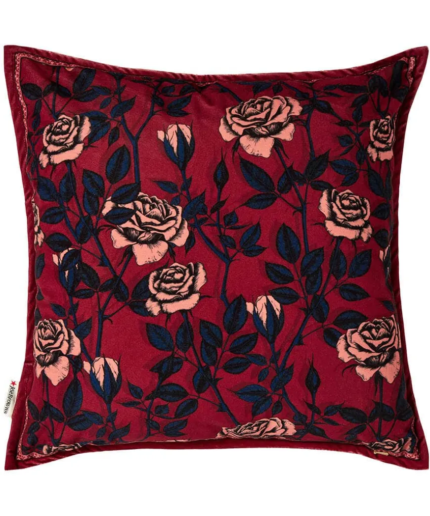 Roses And Rebels Reversible Cushion